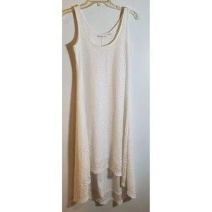 NY&Co White Lace Hi Low Dress Women's Sz XS